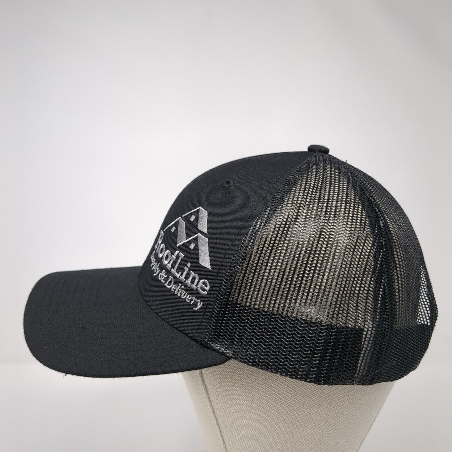 Roofline Supply & Delivery Snapback Trucker Hat Black OS Adjustable Mesh Back