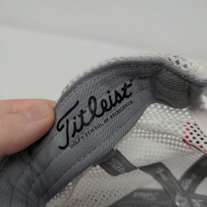 Titleist Golf Snapback Mesh Back Hat White One Size Adjustable 6 Panel