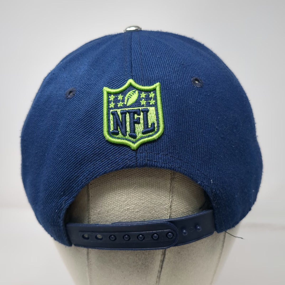 Seattle Seahawks NFL New Era Snapback Blue One Size 9FIFTY Graphic Flat Bill Hat
