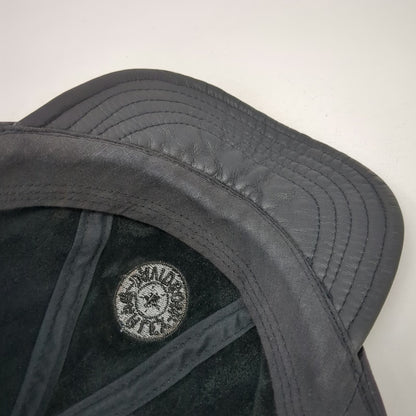 Harley-Davidson Baseball Cap Black M Leather Star Logo USA Fitted Hat Vintage