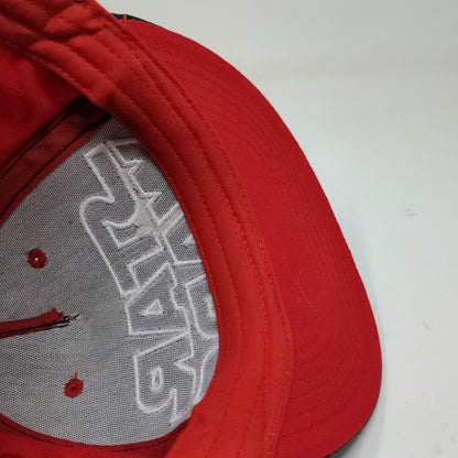 Star Wars Men's Snapback Hat Black Red Graphic Millenium Falcon Tie Fighters