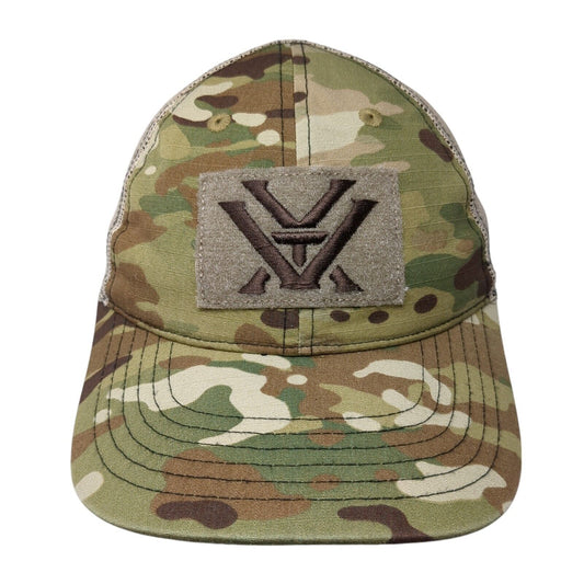 Vortex Strapback Hat Camouflage OS Adjustable Embroidered Mesh Back 6 Panel