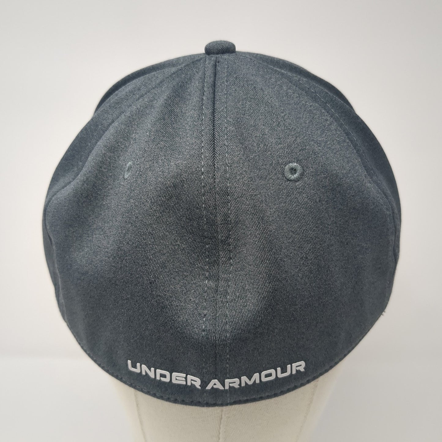 Under Armour Logo Fitted Hat Gray XL Spell Out Iso-Chill Vent Holes