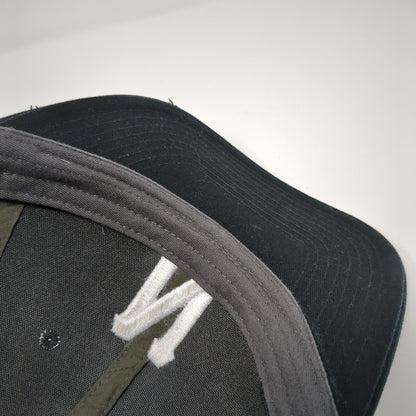 Letter N Snapback Mesh Back Trucker Hat Black One Size Embroidered