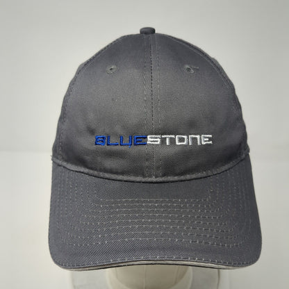 Blue Stone Strapback Hat Gray One Size Adjustable Embroidered Port & Company