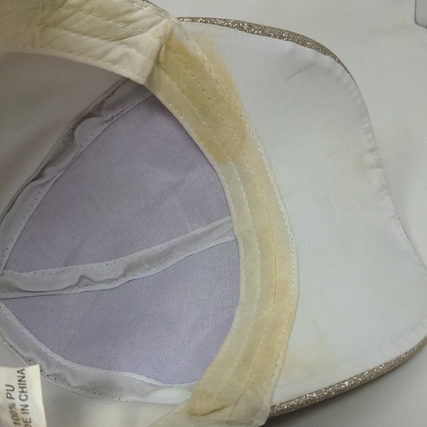 Unbranded Strapback Hat Tan One Size Adjustable 6 Panel Glitter Blank