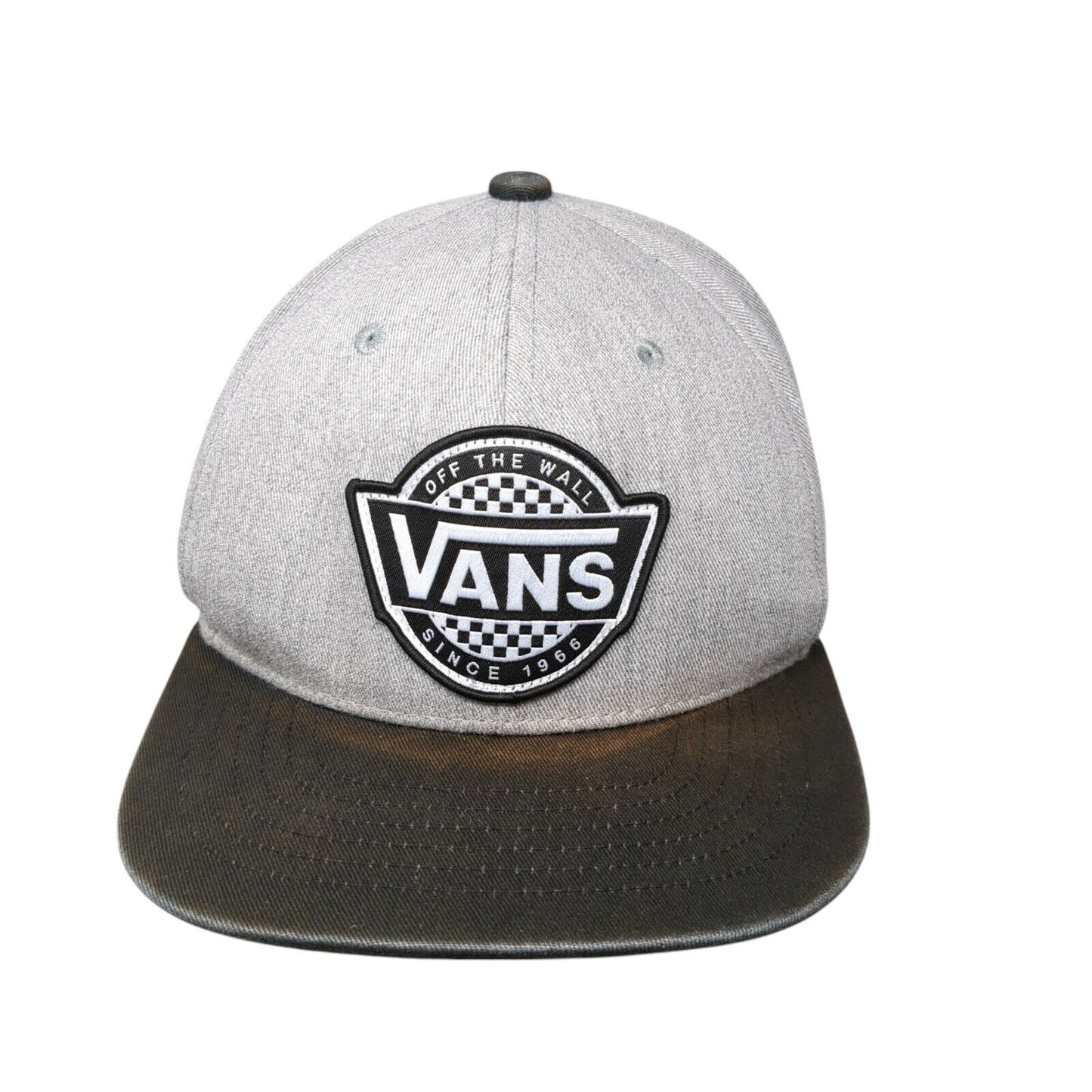VANS Off The Wall Since 1966 Snapback Hat Gray One Size Adjustable Embroidered