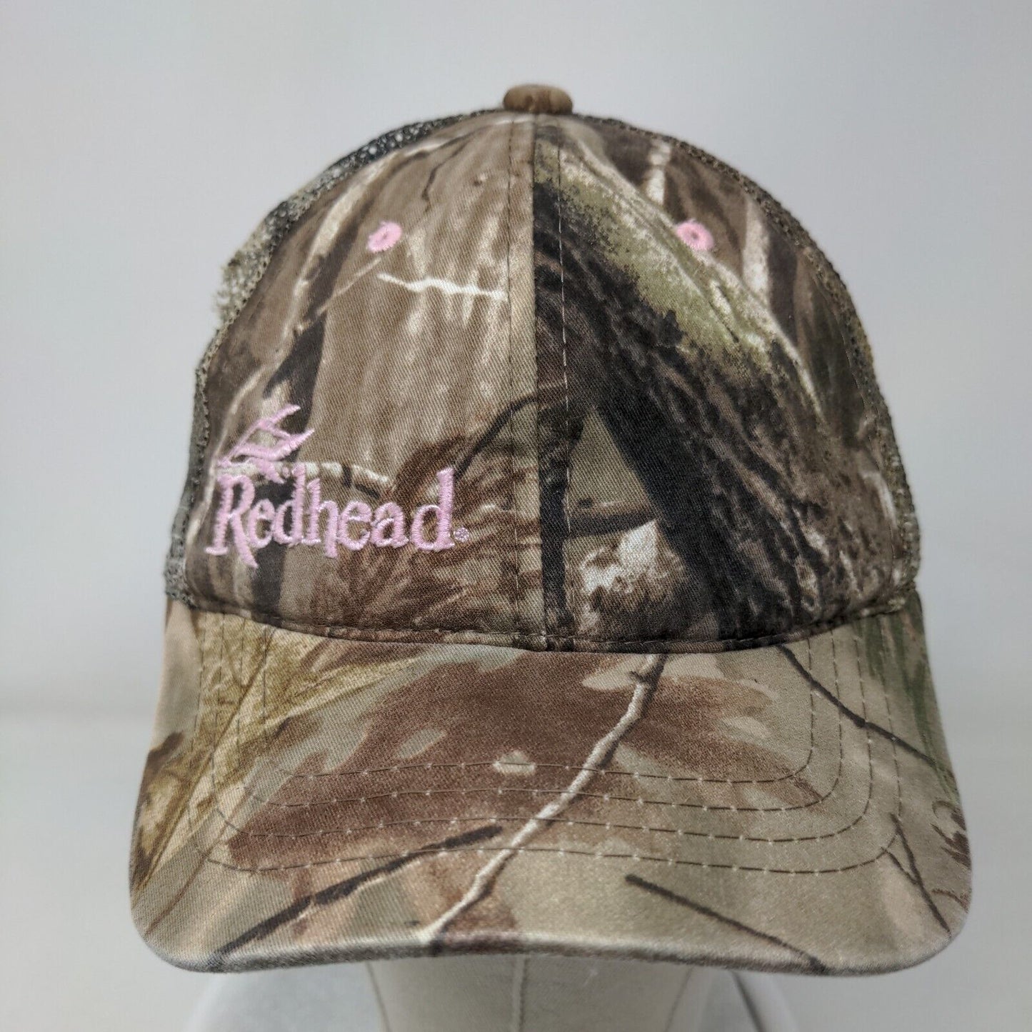 Redhead Strapback Trucker Hat Camouflage OSFM Adjustable Vented Holes Mesh Back
