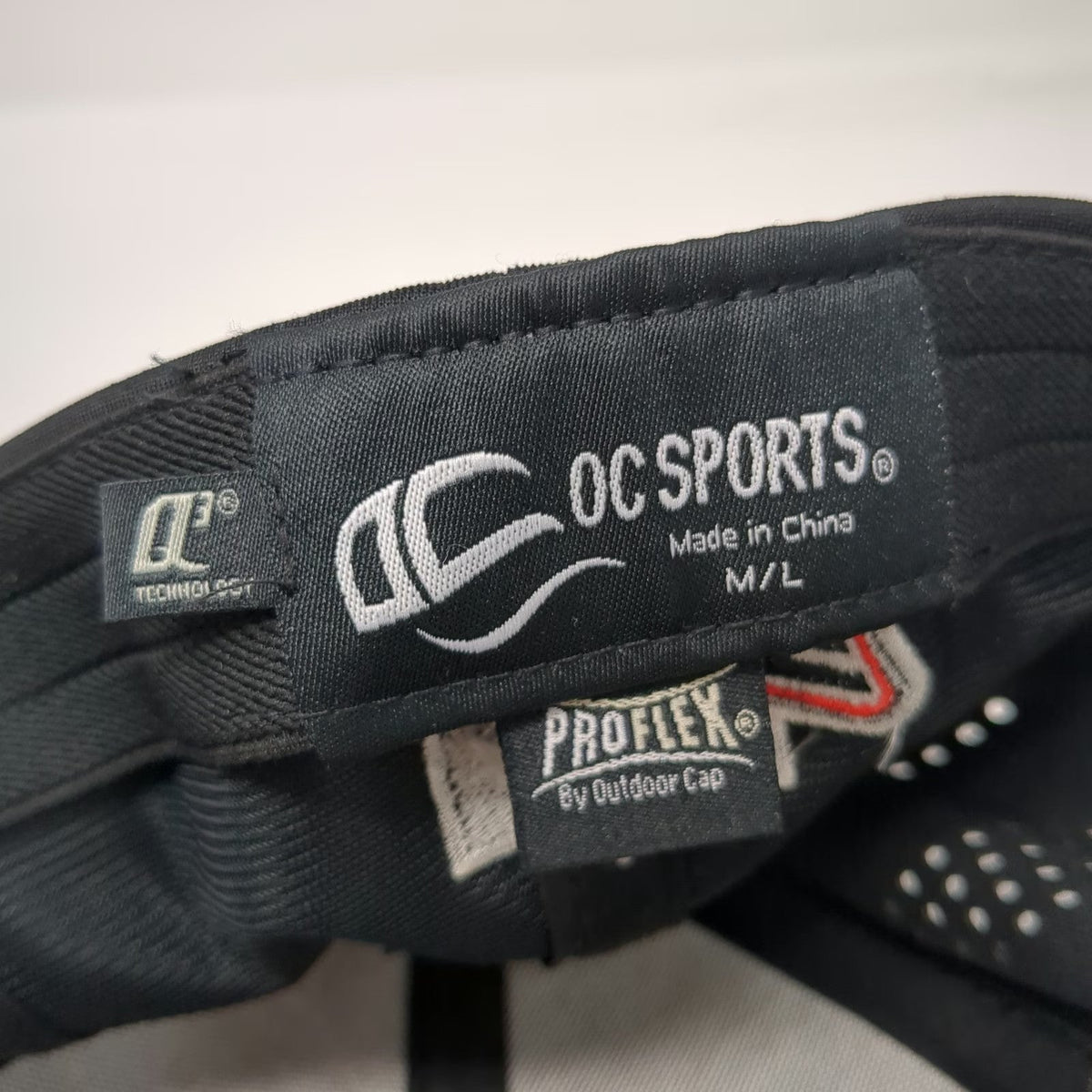 OC Sports Senators Ice Hockey Baseball Cap Black Red L Stretch Fit Performance
