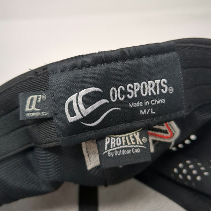 OC Sports Senators Ice Hockey Baseball Cap Black Red L Stretch Fit Performance
