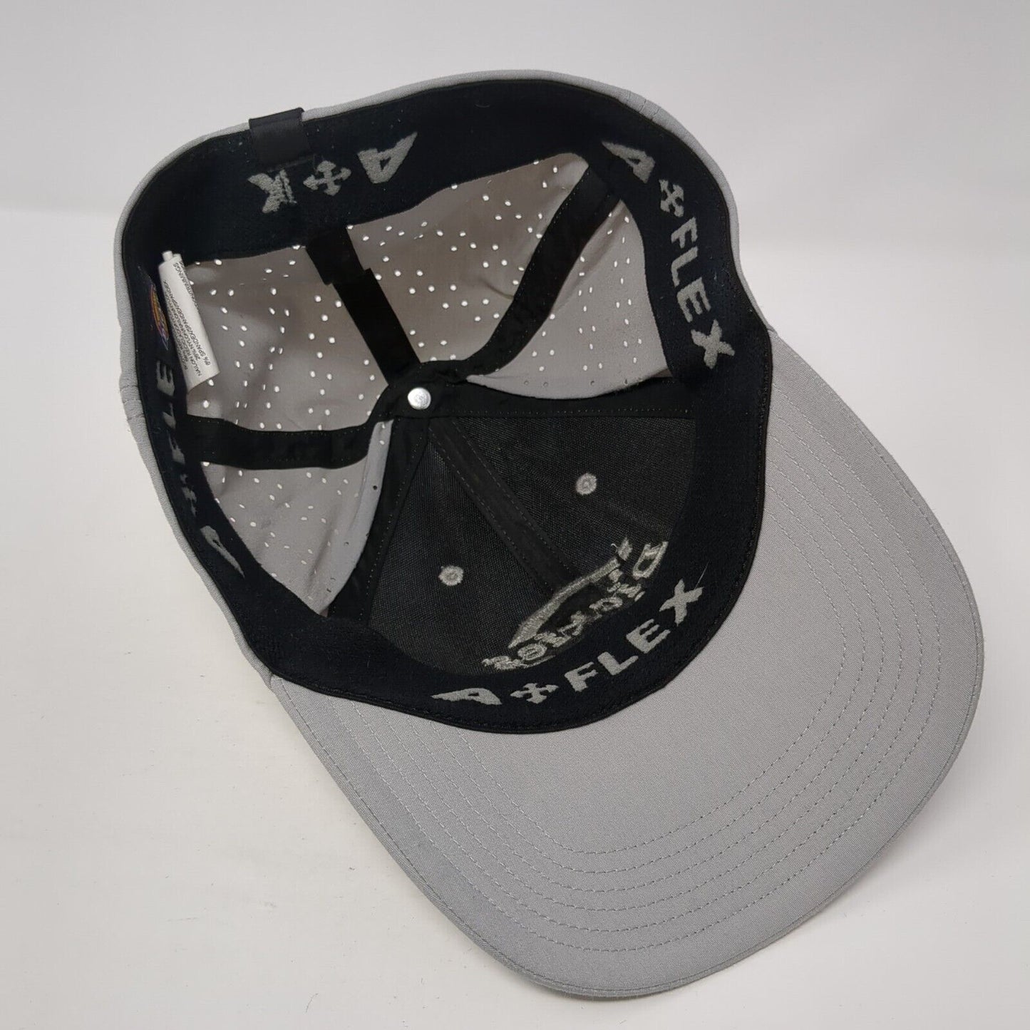 Dickies Fitted Hat Gray One Size A-Flex Stretch Embroidered Laser Cut