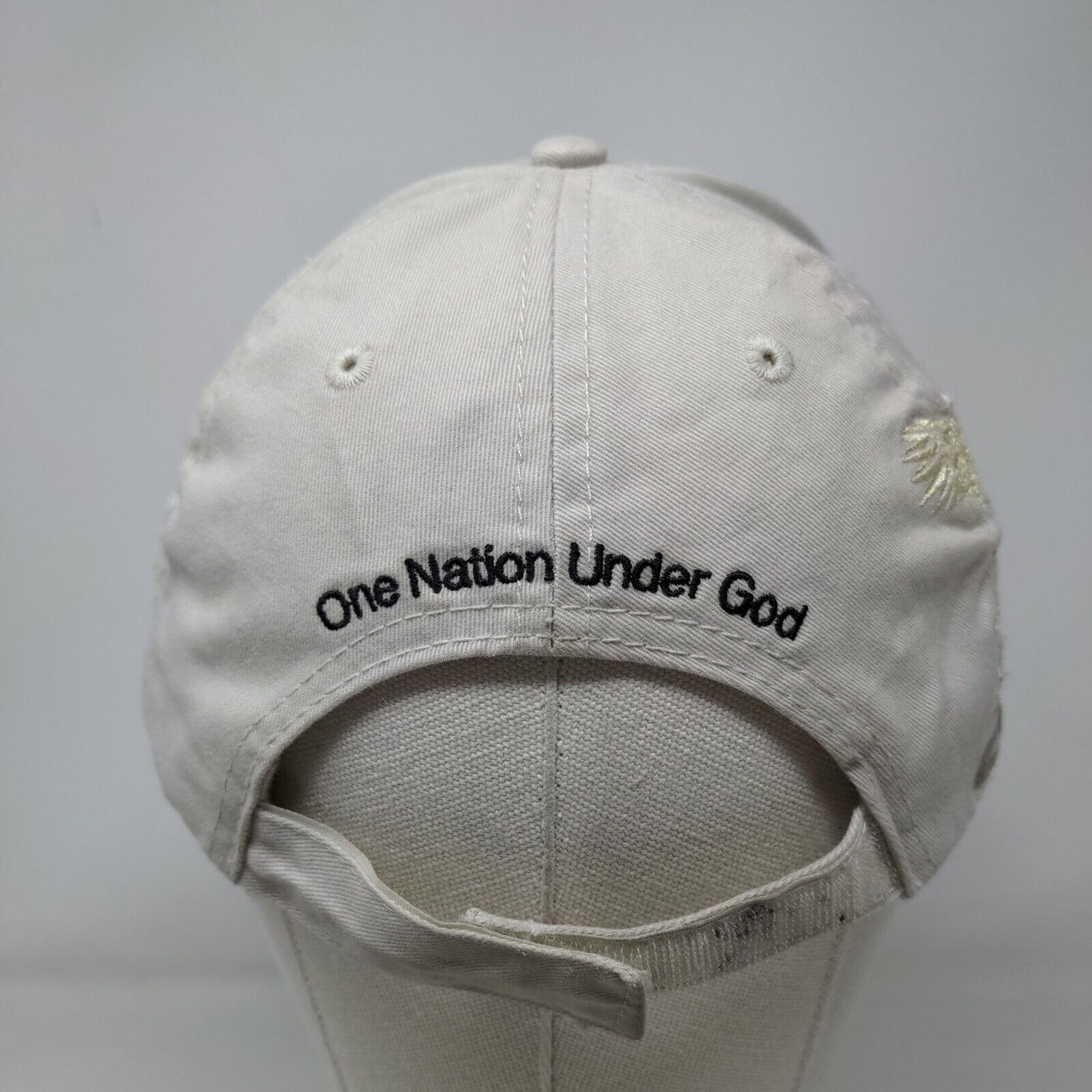 Mitchell's Oil Field Service Strapback Hat Tan One Size One Nation Under God