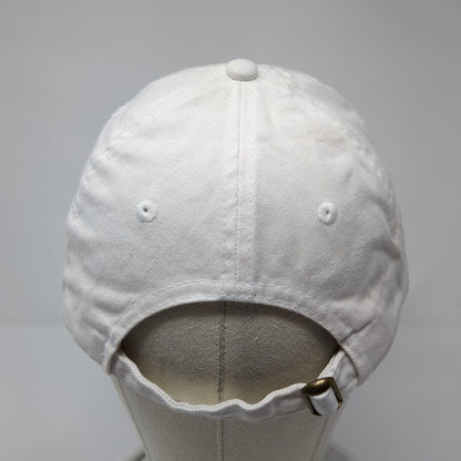 Beer + Baseball Slideback Hat White One Size Adjustable Vented Holes Cotton