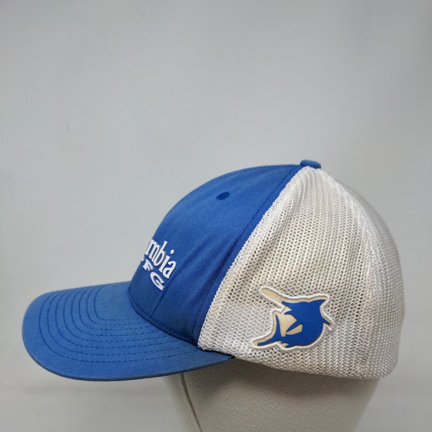 Columbia PFG Fitted Mesh Back Trucker Hat Blue Small/Medium Colorblock