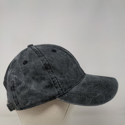 Unbranded Slideback Hat Gray One Size Adjustable Vented Holes 6 Panel Blank