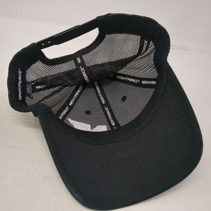 Nightforce Trucker Hat Black One Size Mesh Back Snapback Logo Embroidered Cap