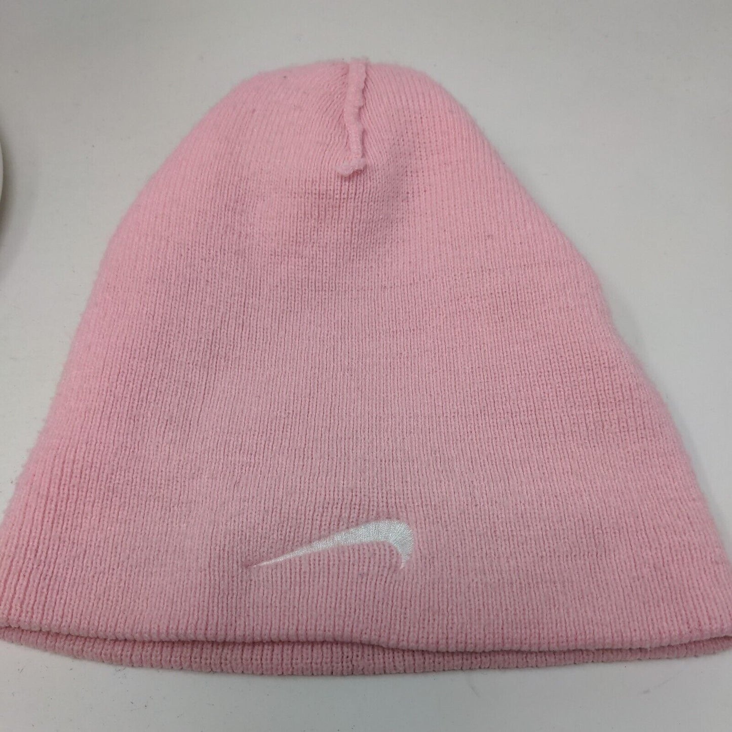 Nike Knit Beanie Hat Pink Toddler Embroidered Swoosh Solid