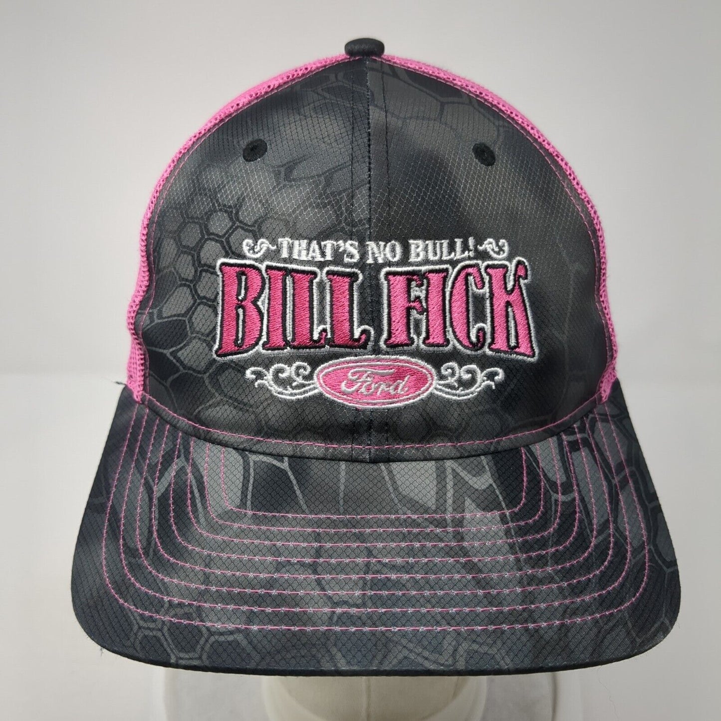 That's No Bull Bill Fick Ford Snapback Trucker Hat Camo Small Mesh Richardson