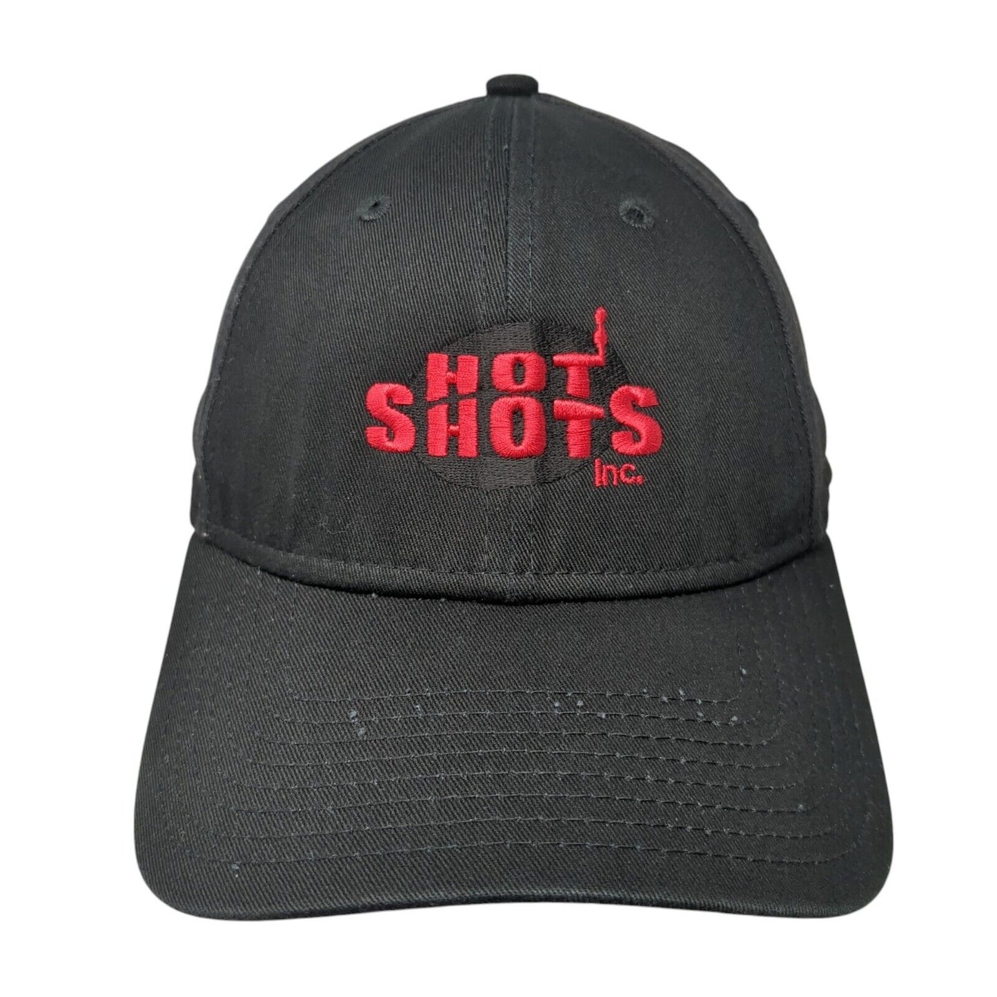 Hot Shots Inc. Strapback Hat Black OS Adjustable Embroidered 9Forty New Era