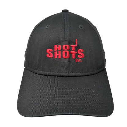 Hot Shots Inc. Strapback Hat Black OS Adjustable Embroidered 9Forty New Era
