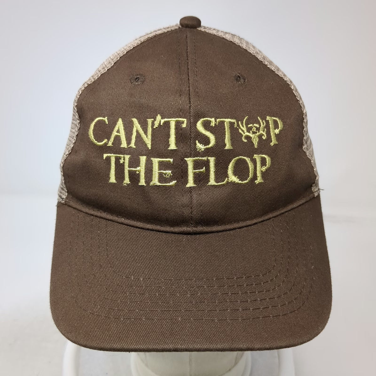 Bushnell Trucker Hat Brown One Size Can't Stop The Flop Hunting Mesh Snapback