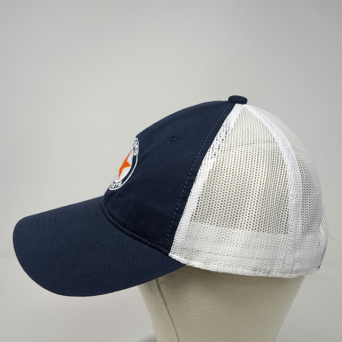 Outdoor Cap Baseball Cap Blue One Size Mesh Back Bonded Concrete Star Logo Hat