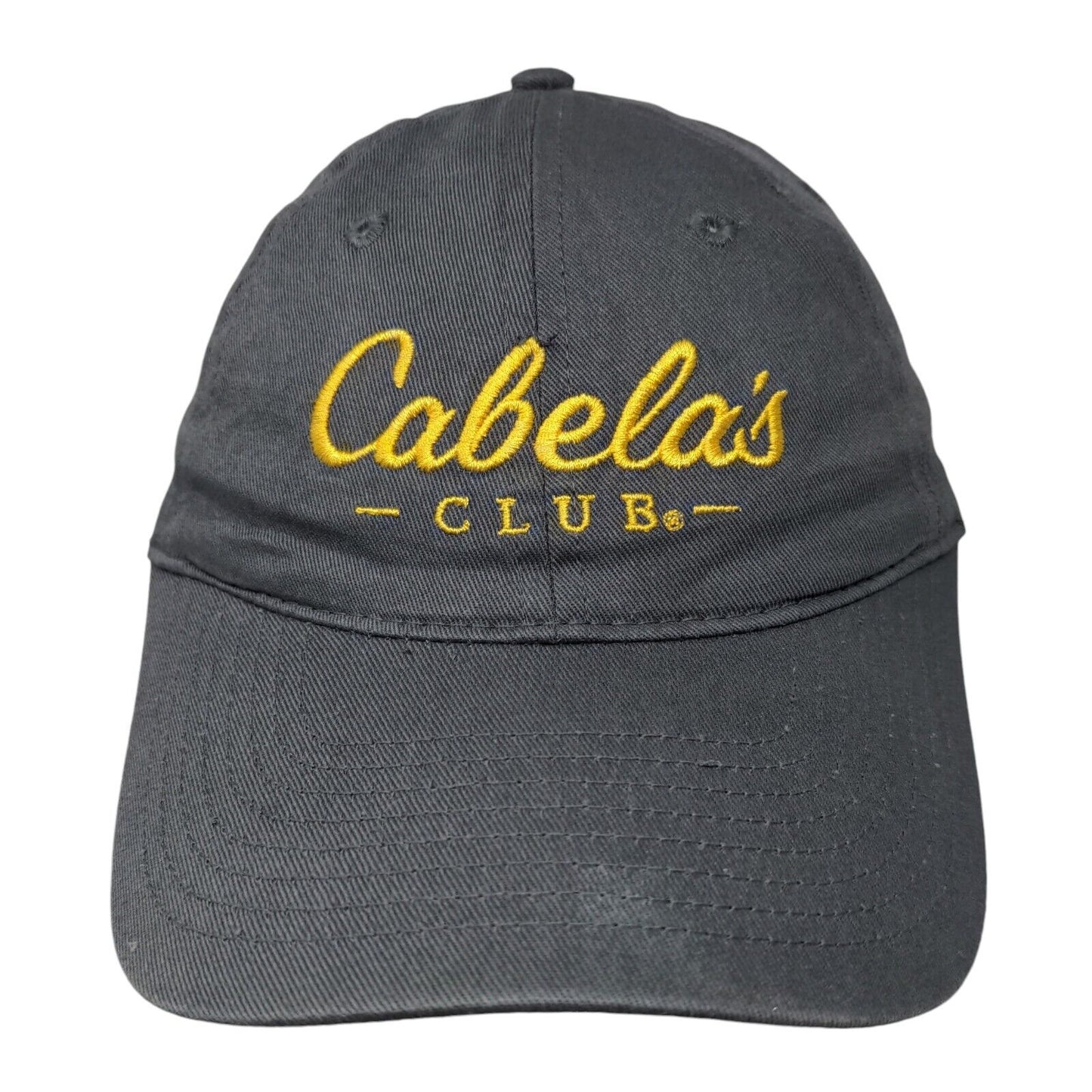 Cabela's Club Slideback Hat Gray OSFM Adjustable Embroidered Vented Holes