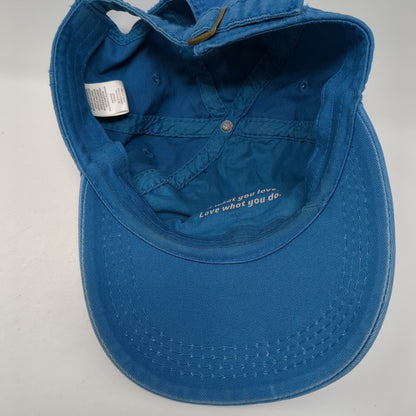Life Is Good Slideback Hat Blue One Size Adjustable Embroidered 6 Panel