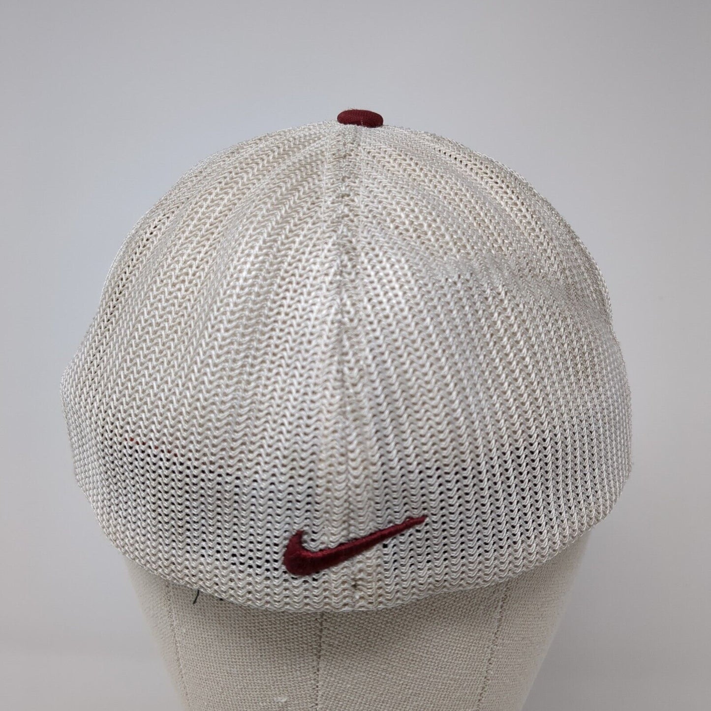 SC Fitted Trucker Golf Hat Red OS Flexfit Mesh Back Embroidered Swoosh Nike
