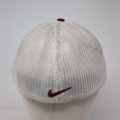 SC Fitted Trucker Golf Hat Red OS Flexfit Mesh Back Embroidered Swoosh Nike