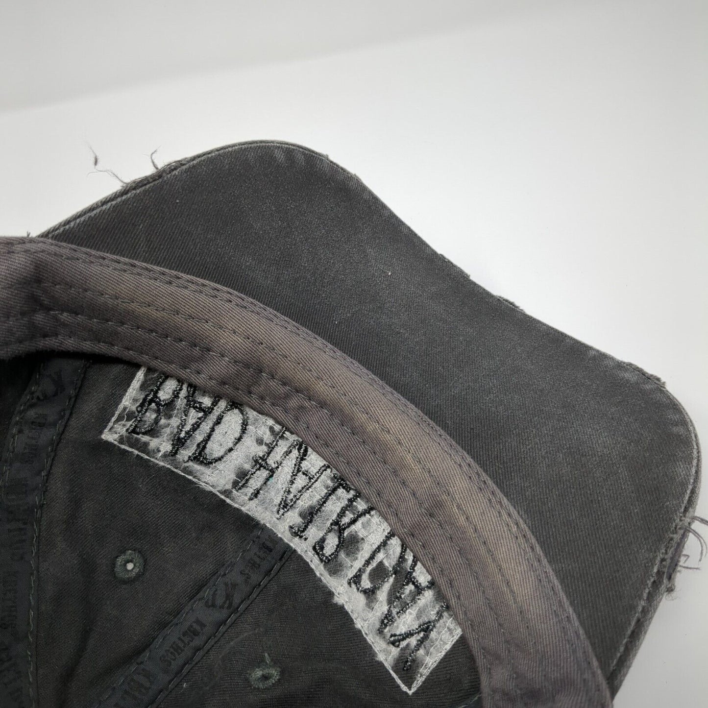 Bad Hair Day Strapback Hat Gray One Size Distressed KB ETHOS Vintage