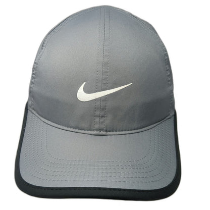 Nike Baseball Cap Gray One Size Dri-FIT Featherlight Strapback Hat Swoosh Golf