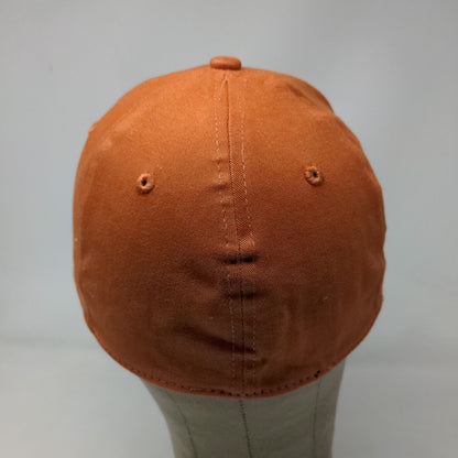 Unbranded Men's Fitted Hat Orange Size S/M Embroidered Indiana Tech Logo