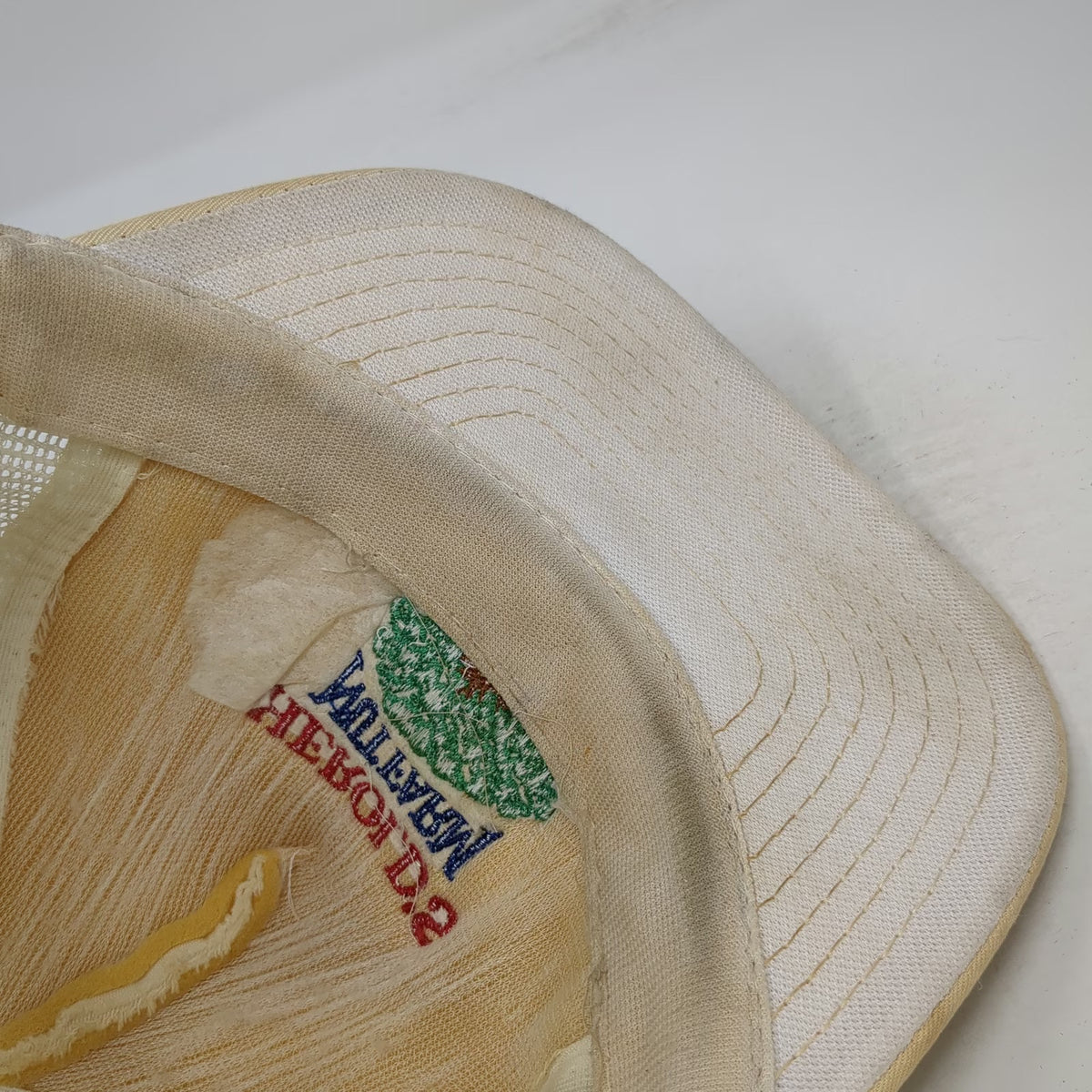 Designer Award Trucker Hat Beige One Size Herold's Nut Farm California Mesh Hat