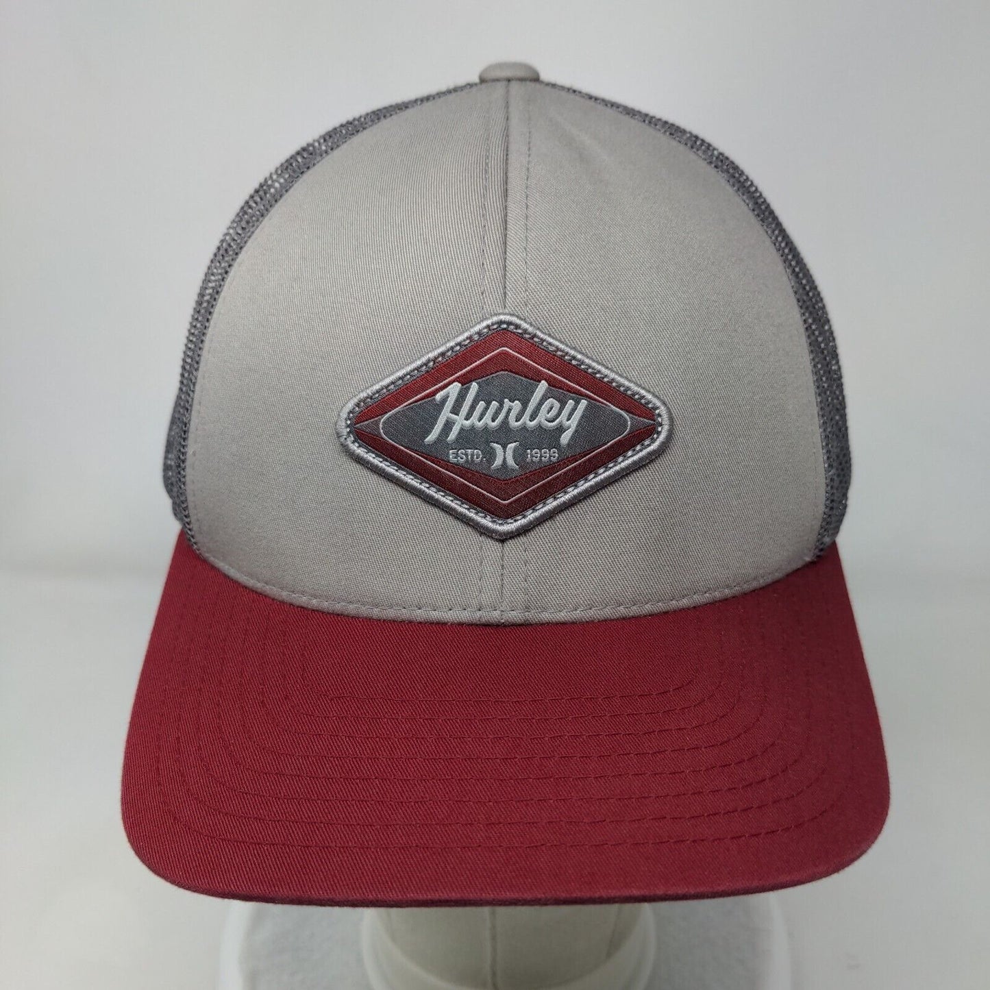 Hurley Patch Snapback Mesh Back Trucker Hat Multi One Size Colorblock