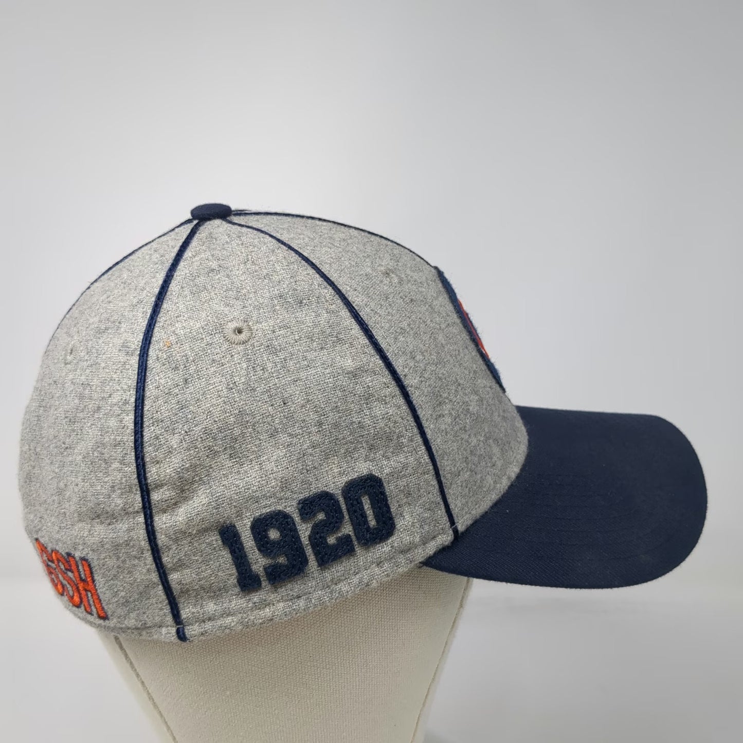 Chicago Bears NFL New Era Cap Gray Blue Orange L 100th Anniversary GSH 1920 Hat