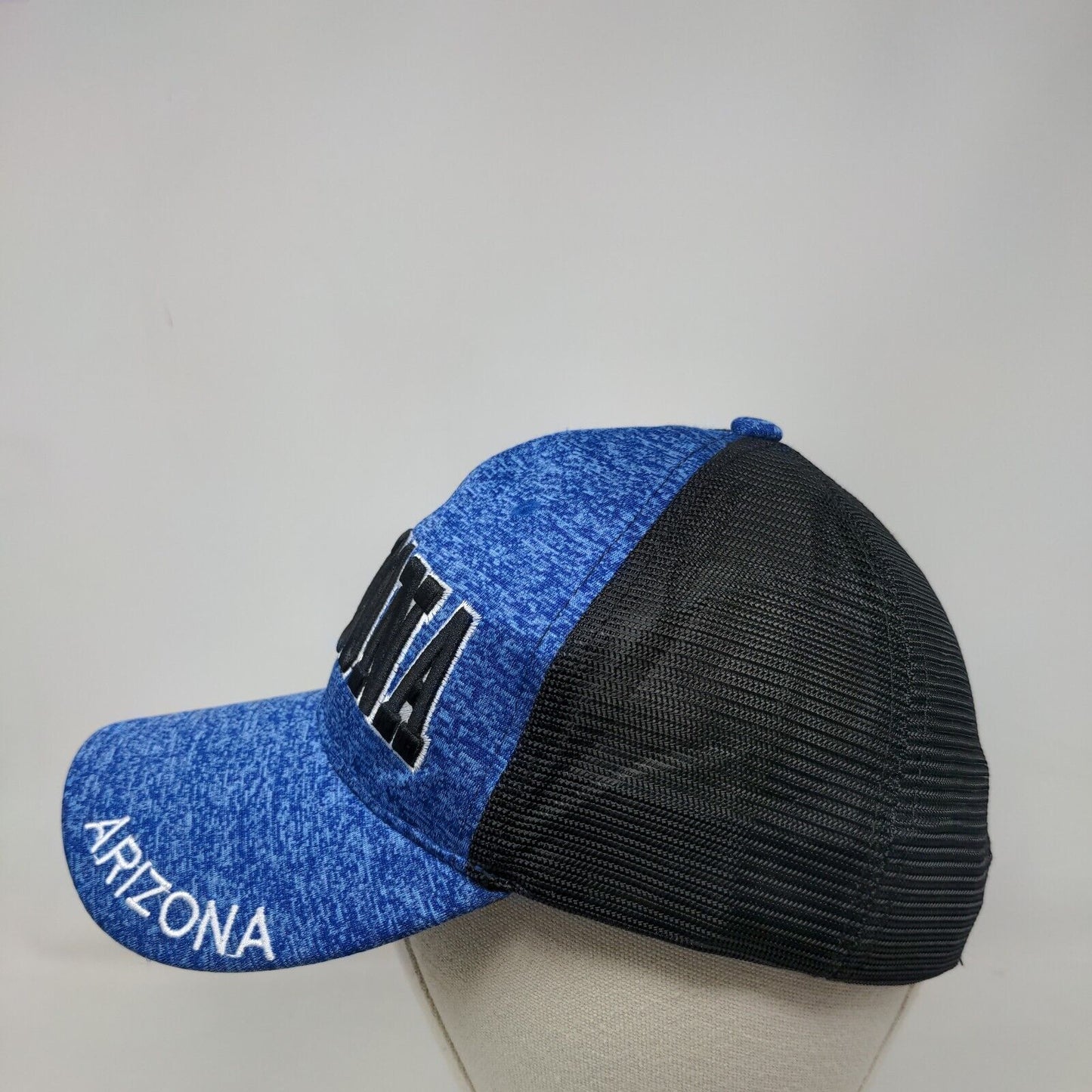 Arizona Snapback Trucker Hat Blue OSFA Adjustable Embroidered Mesh Back