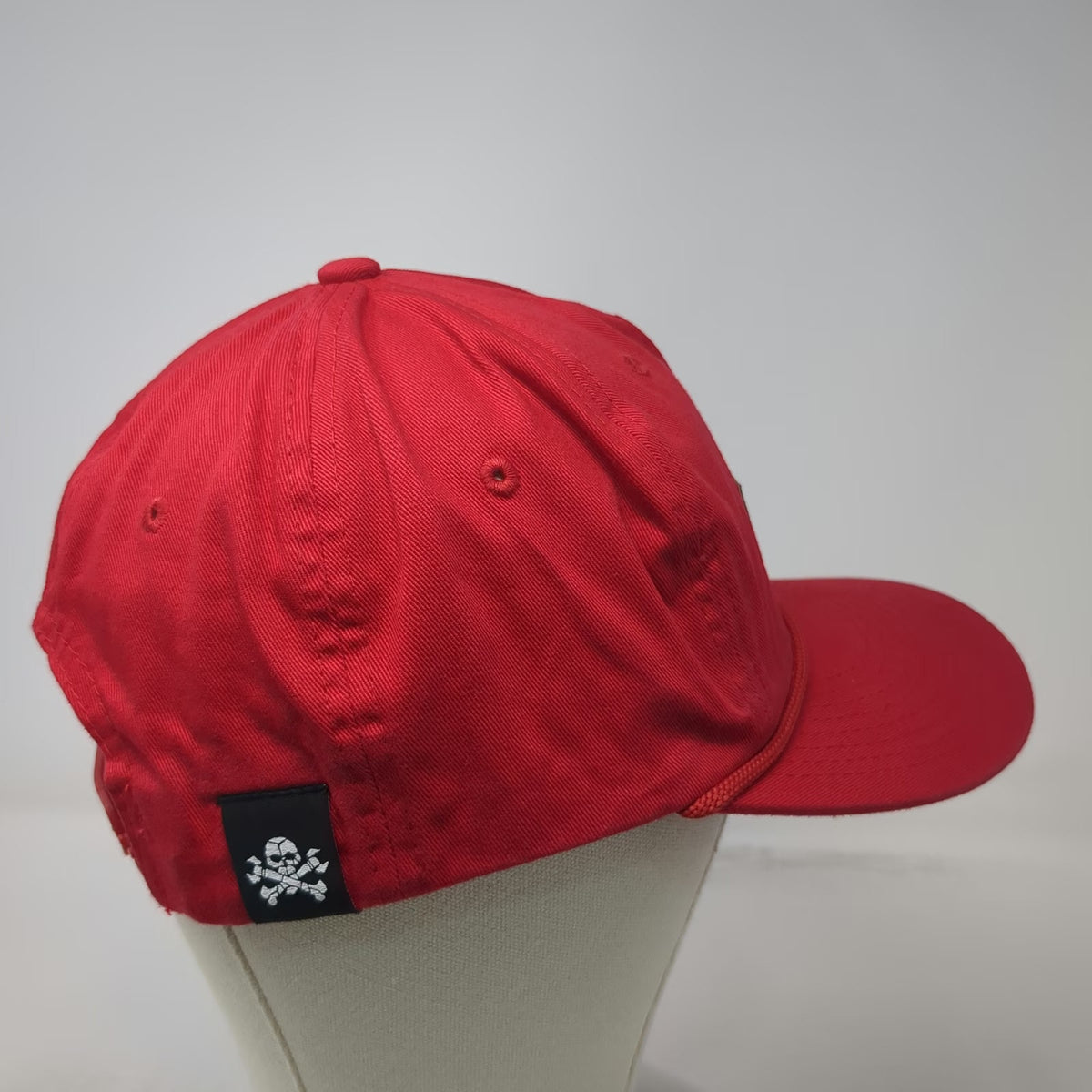 Boneyard Beer 5 Panel Red One Size Snapback Hat Rope Detail Bend Oregon Patch
