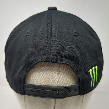 Monster Energy Snapback Black Hat One Size Embroidered Claw Logo Cotton