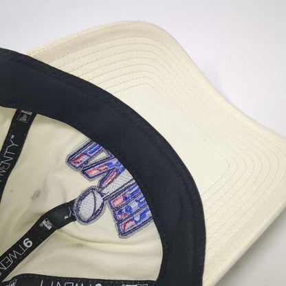 New Era NFL Super Bowl LVIII 9TWENTY Hat Beige OSFM Cap Adjustable Silver Blue