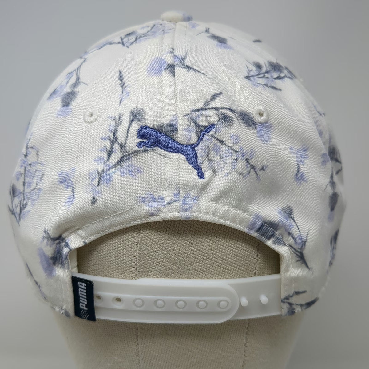 Puma Snapback Hat White Blue One Size Floral Thistle Golf P Logo 110 Cap