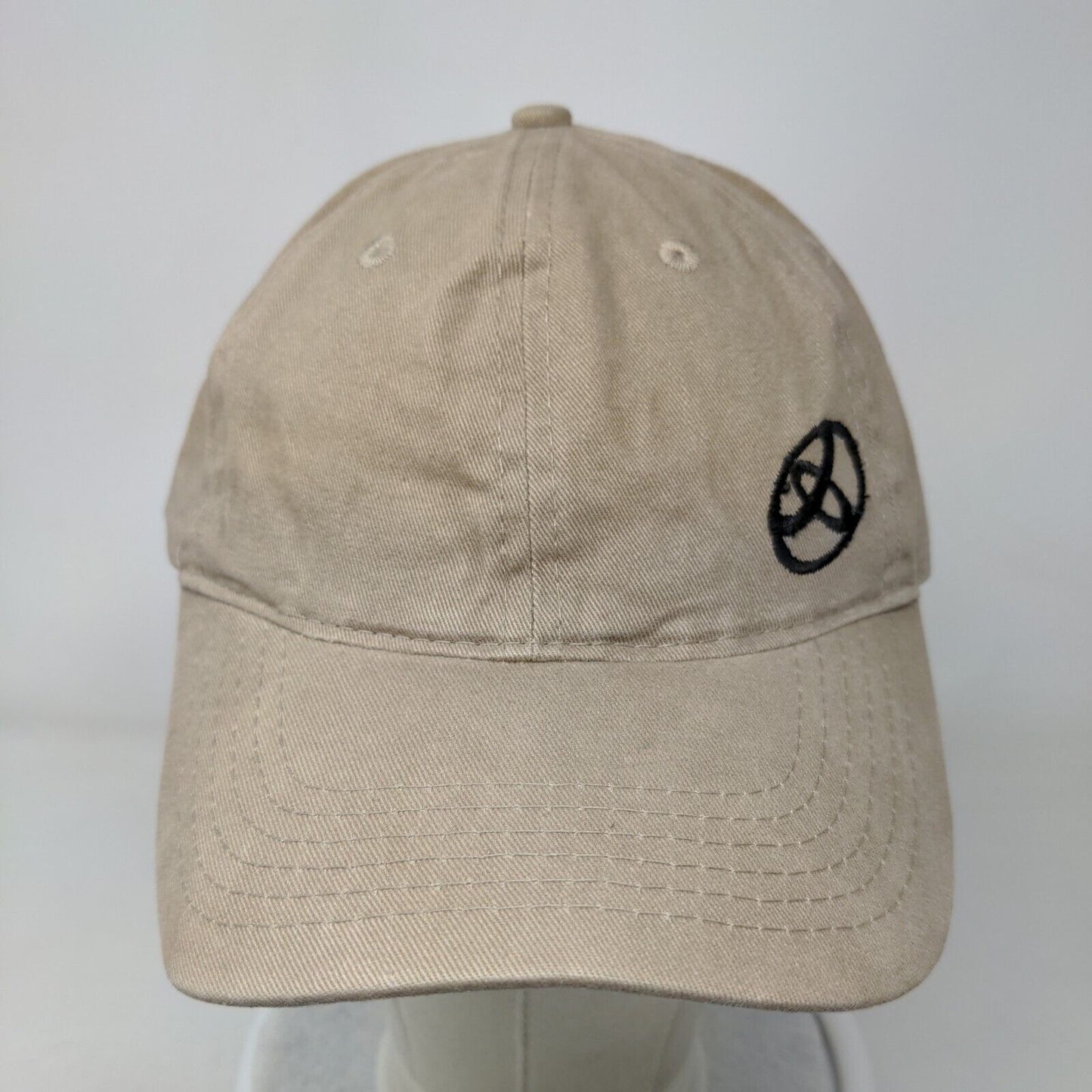 Port & Company Slideback Hat Tan One Size Adjustable Embroidered 6 Panel