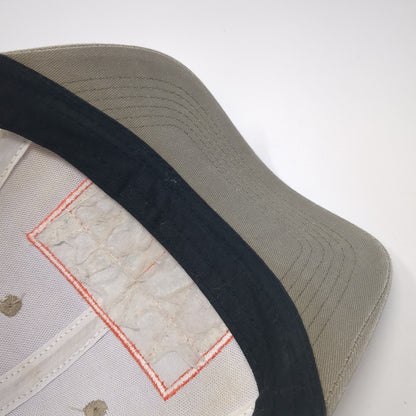 Fish Patch Snapback Trucker Hat Brown One Size Mesh Back Outdoor Cap