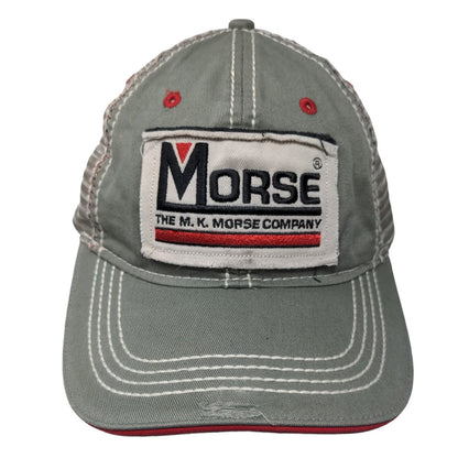 Morse Strapback Mesh Back Trucker Hat Gray OSFA 6 Panel Made In USA