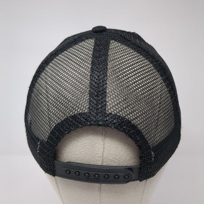 Visit Boise Snapback Trucker Hat Black One Size Adjustable Mesh Back Otto