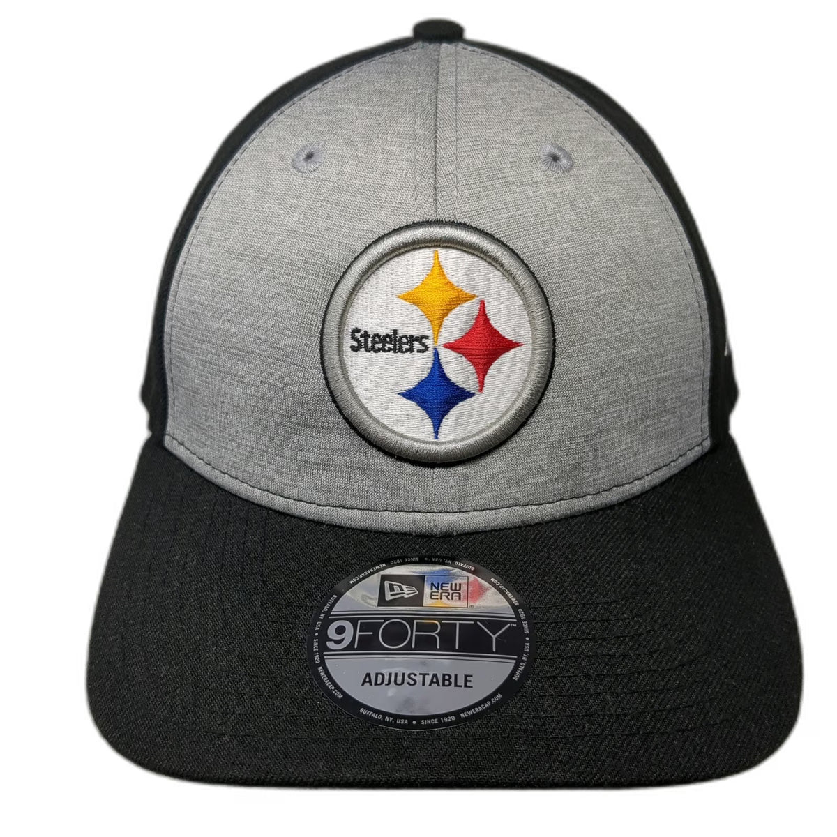 Pittsburgh Steelers NFL New Era Cap Black One Size Gray Strapback Adjustable Hat