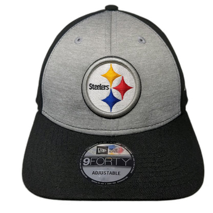 Pittsburgh Steelers NFL New Era Cap Black One Size Gray Strapback Adjustable Hat