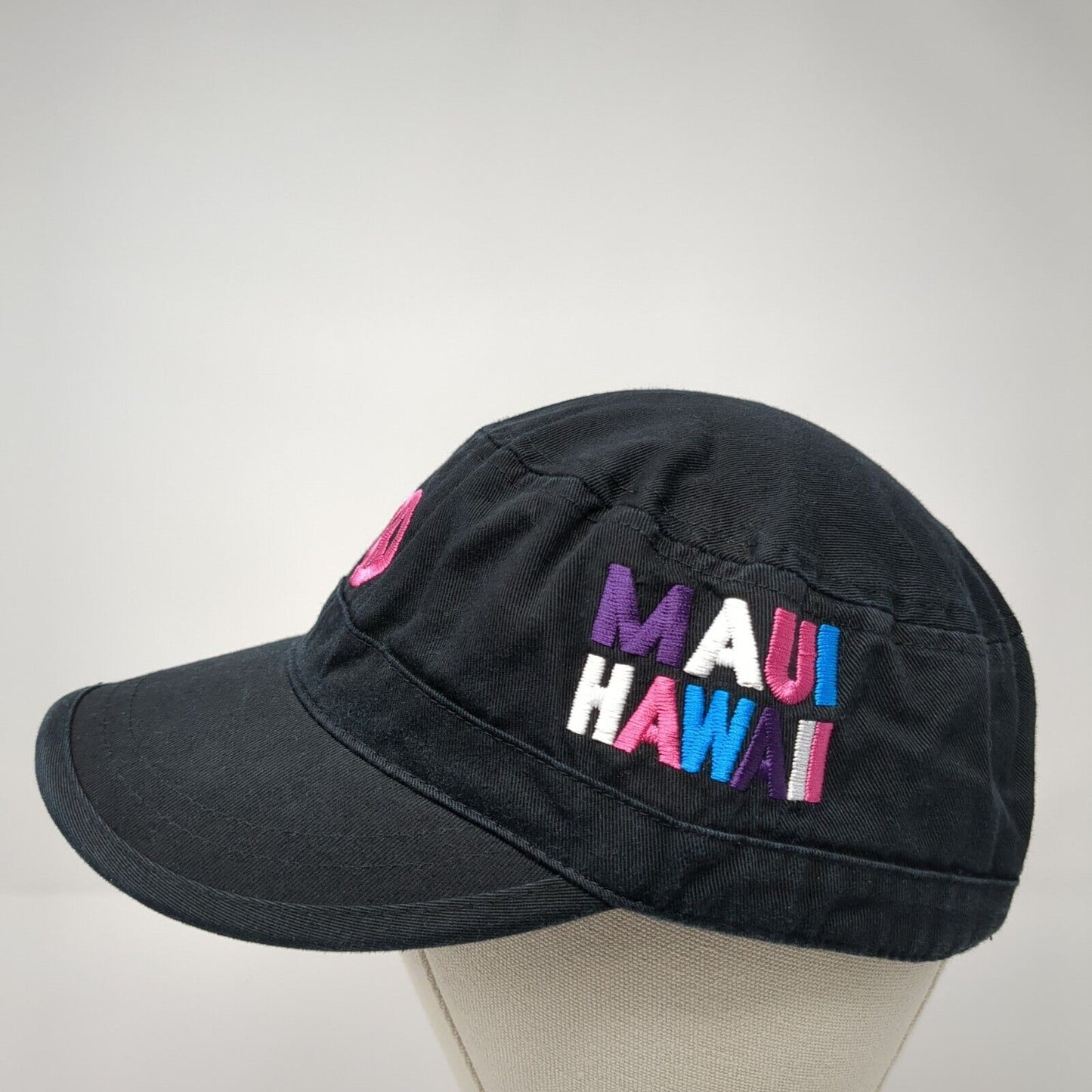 Peace Sign Maui Hawaii Strapback Cadet Army Hat Black One Size Fahrenheit