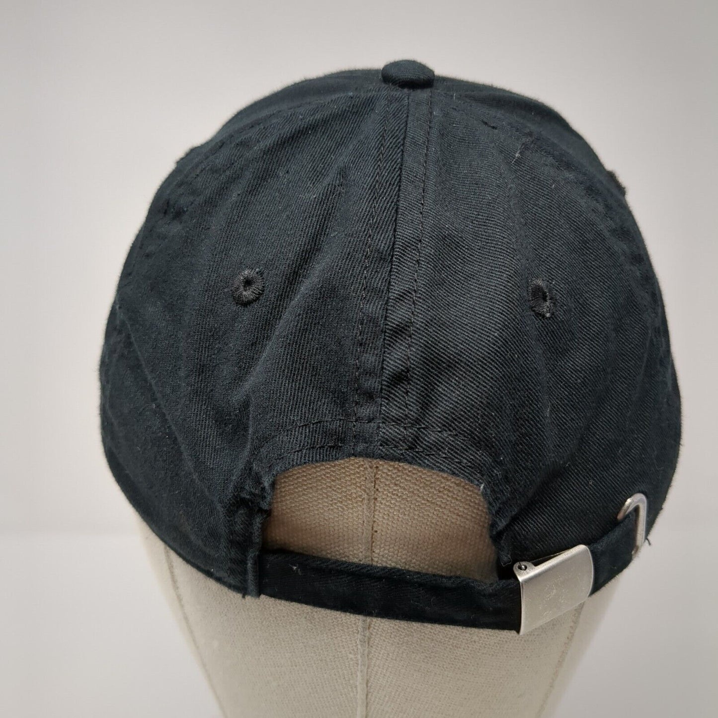 Unbranded Slideback Hat Black One Size Solid Adjustable Blank 6 Panel