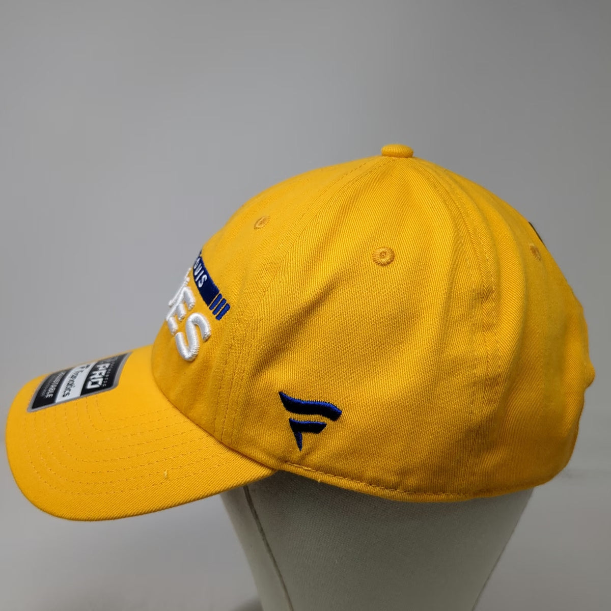 St Louis Blues NHL Fanatics Yellow Cap OSFM Adjustable Pro Logo Hat Blue White